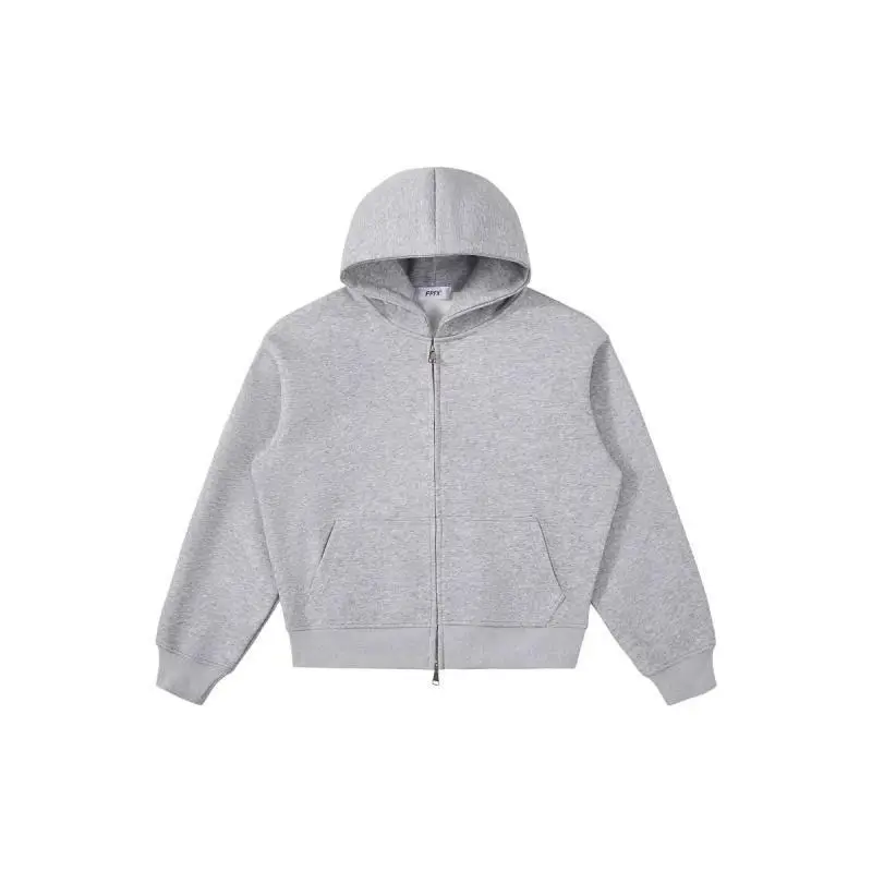 600 GSM Heather Grey Zip - Up Hoodie for Casual Wear with Gothic Alphabet QR Code Men's Cropped Lace Muscle Tank Top Classic Round Neck Music Retro Long Sleeve Work Crewneck T - Shirt