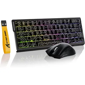 ATTACK SHARK X68HE Wired Gaming Keyboard & R1 Mouse Combo,8KHz Magnetic Switch Keyboard, 16.8M RGB, Custom Actuation, 55g Ultra-Light Mouse with 18,000 DPI & Tri-Mode Connectivity for PC Mac Gamers