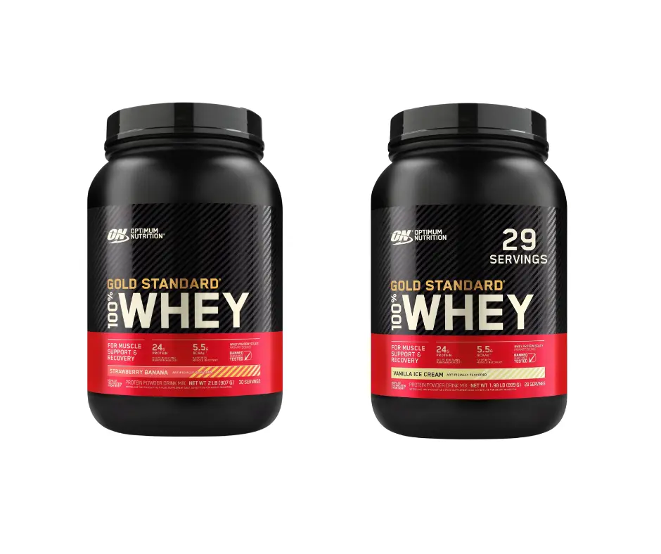 Optimum Nutrition Gold Standard 100% Whey Protein | Strawberry Banana & Vanilla Ice Cream , 2 lbs Optimum Nutrition Gold Standard 100% Whey Protein | Strawberry Banana & Vanilla Ice Cream , 2 lbs