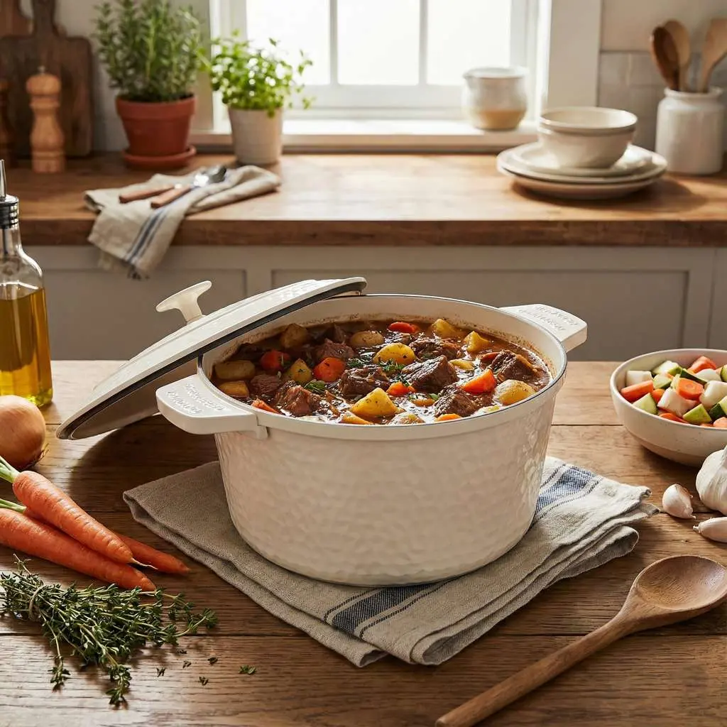 5 Qt Dutch Oven Pot with Lid, Nonstick Ceramic Stock Pot, 10-in-1 Cooking Pot for Bread Baking, Stovetop, Oven, and Dishwasher Safe, 100% Toxin-Free 5 Qt Dutch Oven Pot with Lid, Nonstick Ceramic Stock Pot, 10-in-1 Cooking Pot for Bread Baking, Stovetop, Oven, and Dishwasher Safe, 100% Toxin-Free