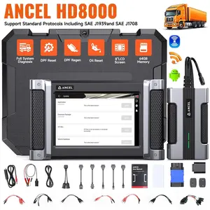 ANCEL HD8000 Diesel Heavy Duty Truck OBD2 Scanner DPF Regen HD Diagnostic Tool