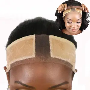 Adjustable Lace Wig Grip Band, Wig Grip Band for Lace Front Wigs, Wig Gripper with Ear-cutouts, Comfortable Breathable, Secure Glueless Velvet Headband, Headband Head Wrap