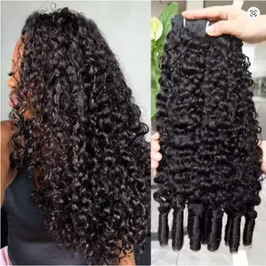 Burmese Curly Human Hair Bundles Virgin Hair Burmese Vietnamese Raw Human Hair Extensions 3C4A Spiral Curly Bundles 1/4 Pcs