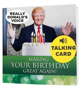 Talking Trump Birthday Card with Real Voice - Funny Card for Men and Women Gift Halloween