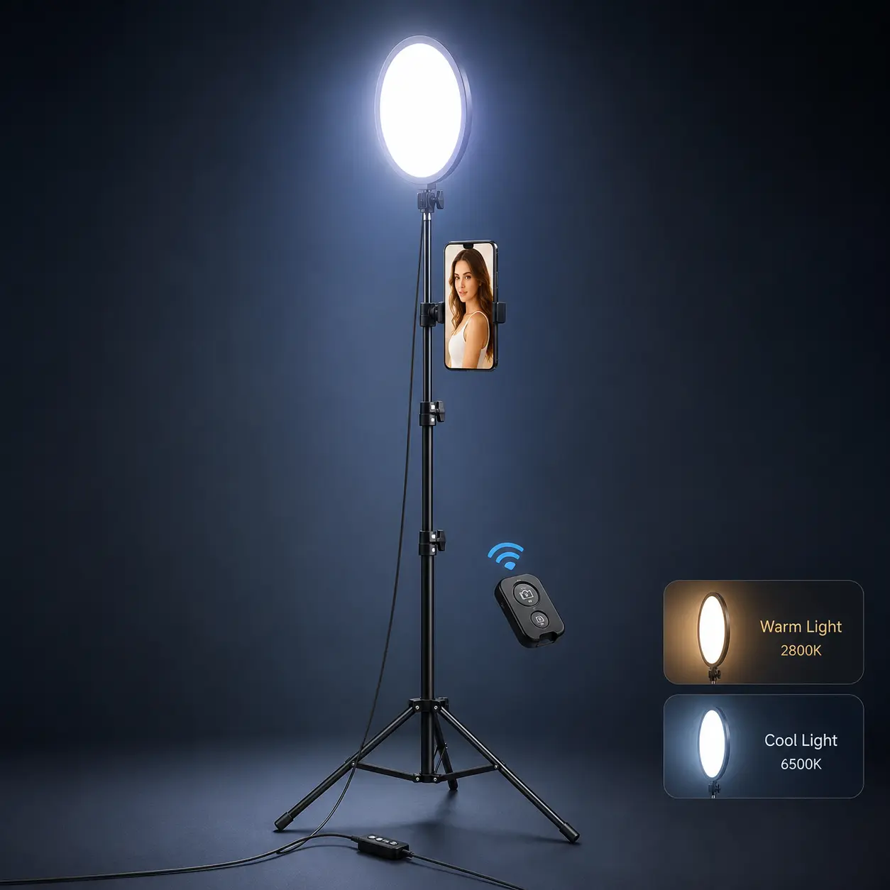 Weilisi Pro Professional Lighting Kit for Creators - 10.5" Dimmable LED Ring Light, 69" Tripod, Phone Mount for YouTube, Streaming Equipment, Studio & Filming Setup, Lifestyle Photography, Studio Setup