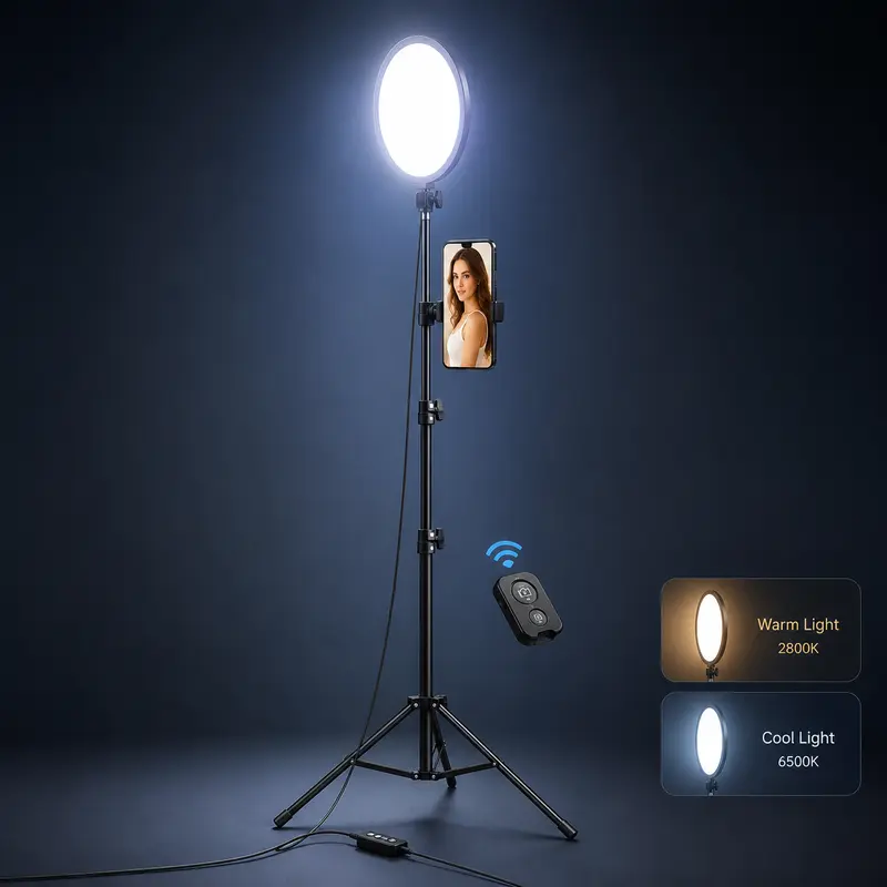 Weilisi Pro Professional Lighting Kit for Creators - 10.5" Dimmable LED Ring Light, 69" Tripod, Phone Mount for YouTube, Streaming Equipment, Studio & Filming Setup, Lifestyle Photography, Studio Setup