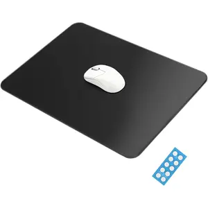 Glass Gaming  Pad-13.8'' x 9.8'',Ultra-Smooth Gaming and Office Mousepad-Professional-Grade Esports  pad,Non-Slip Base with Noise-reducing Pads,Black.