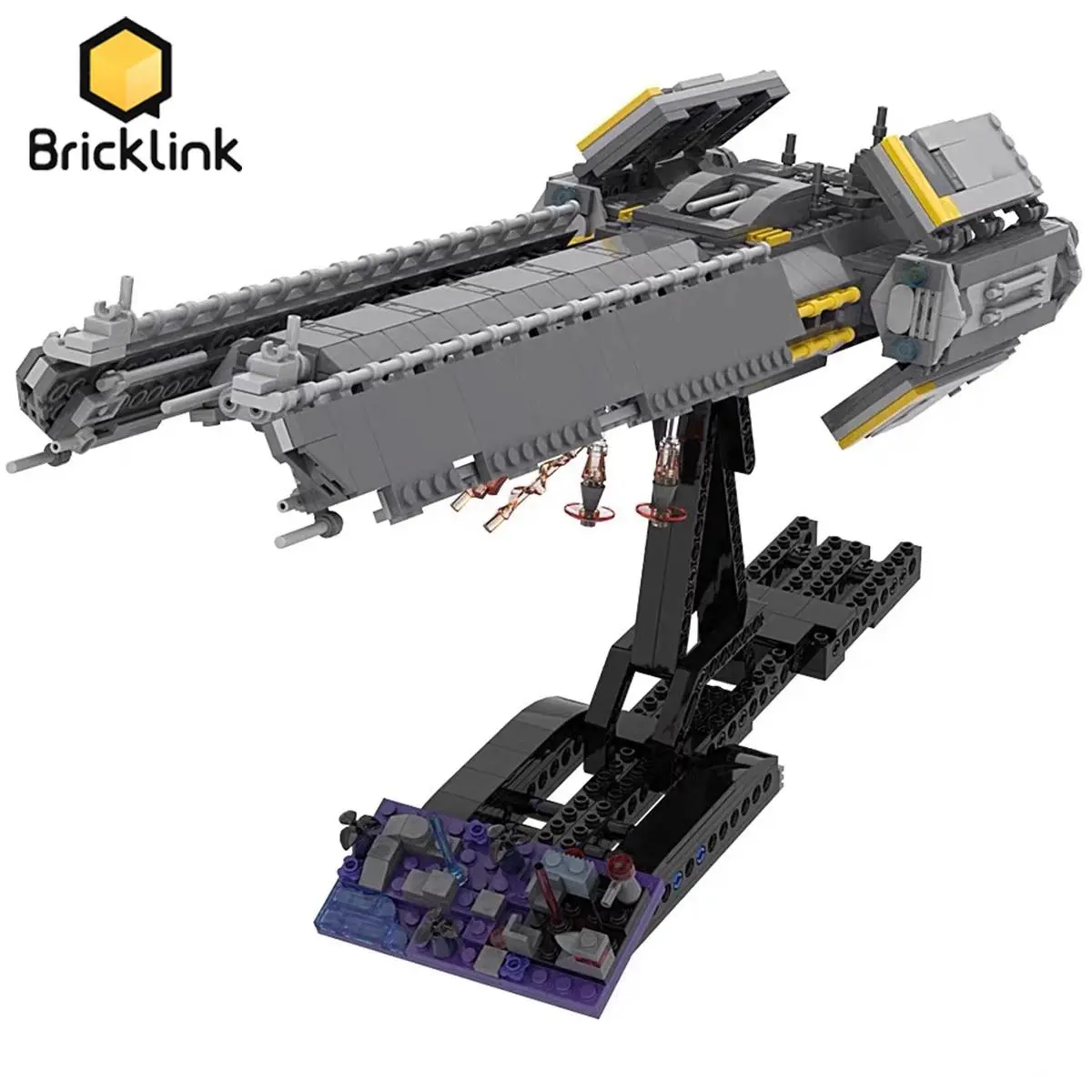 Bricklink MOC Space Wars Game Helldivers 2 Super Destroyer Spaceship Sets Creative Building Blocks Kid Toys Christmas Gift
