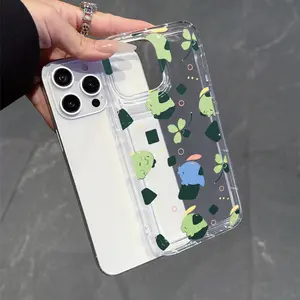 Cartoon Painting Phone Case for Men Women, Compatible with Apple iPhone 17promax 17pro 17plus Air 16plus 15 14 13 12 11 X XR, Transparent Anti-Drop