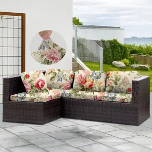 Floral Pattern Stretch Sofa Cover, 1 Count Durable Elastic Sofa Slipcover, Furniture Protector for Home Living Room, Sofa Protector for Outdoor Patio Furniture, Sofa Couch Covers