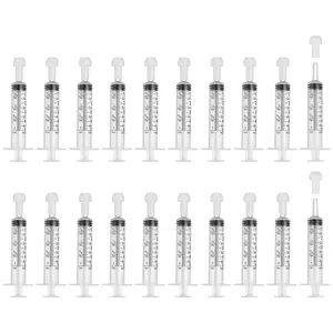 PETAXCELL Feeding Syringes with Cap, Plastic Syringes for Liquid Pet Feeding Measuring Tool No Needle 5ml, (White, 20pcs), Intended for Dog / Cat / Rabbits / Small Animal / Scientific Lab
