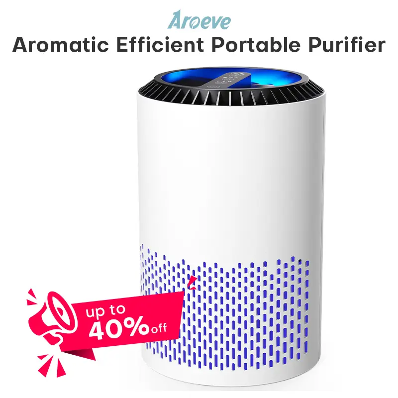 Upgraded Version Now Live-AROEVE MK01 Air Purifier for Home, Wildfire Smoke, Portable Aromatic Air Cleaner with Carbon Filter for Living Room, Bedroom & Office