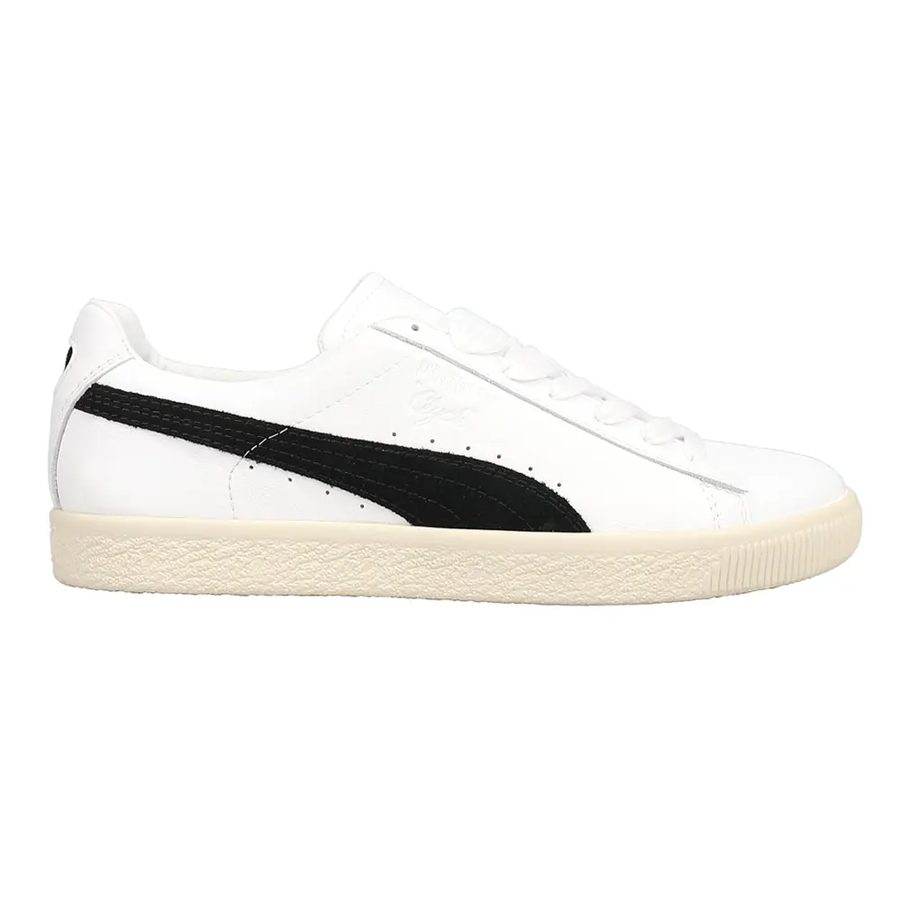 PUMA Mens Clyde Mig Lace Up Sneakers Shoes Casual - White