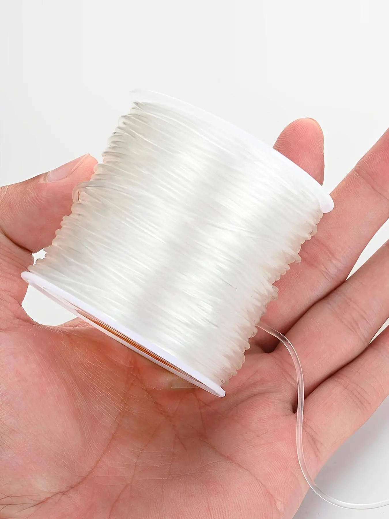 50-100Meters 0.5-2mm Elastic Cord String Round Transparent Elastic Thread For Jewelry Making Diy Bracelet Necklace Beaded Accessories Adjustable Transparent Wire