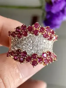 1 PC Luxury Cubic Zirconia Ring Fashion Engagement Rings For Women For Wedding Engagement Anniversary Party Jewelry Valentine's Day Gift Artificial Zircon Rings Beautiful Rings