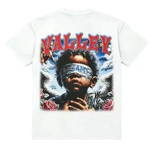 Valley "The World Is Your" Graphic T-Shirt, Oversized Vintage Bootleg Hip Hop Streetwear Top, Retro 90s R&B Angel Baby Graphic Tee for Men Women, Streetwear Fan Gift & Y2K Aesthetic Apparel