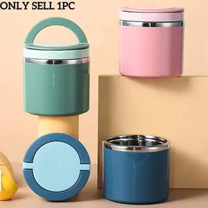 Stainless Steel Insulated Lunch Box with Handle, Leak-Proof Stackable Design, Hot Cold Isolation, Office School Camping Picnic, Thermal Lunch Box, Leakproof Lunch Box, Leakproof Lunchbox
