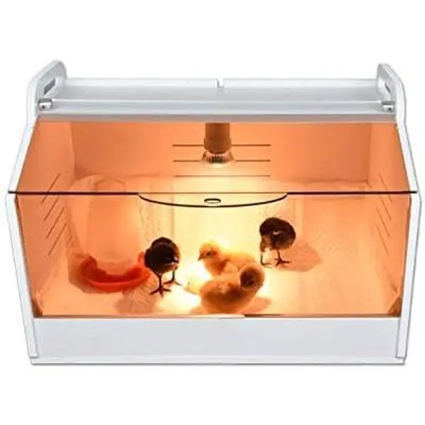 Chicken Coop Brooder Box Brooder Heater Plate Brooder Panels Chicken House Cage Comes,Warms Up To 15 Chicks With Bulb Set (19" X 12" X 12")