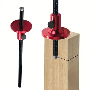 Wheel marking gauge, European aluminum alloy engraving woodworking mortise parallel engraving tool, with rolling knob, metric and imperial scales