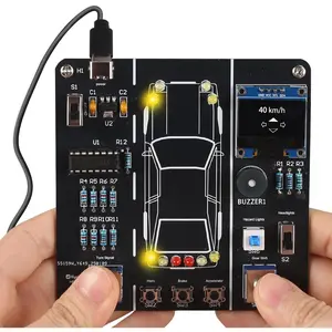 Car Driving Simulation Soldering Practice Kit, Electronics Project Solder Project Kit for High School & College Students Learning
