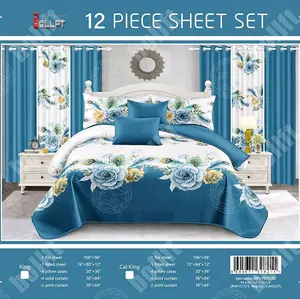 luxury beb sheet set 12pieces curtain soft elegant &comfortable