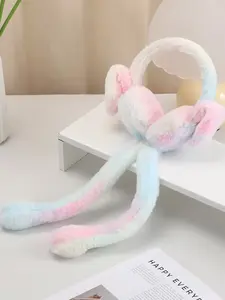 Warm Ear Warmers Winter Colorful Earmuffs Fun Anti-Cold Rabbit Ears Ear Covers Moving Ears Ear Warmer for Winter Ear Protectors