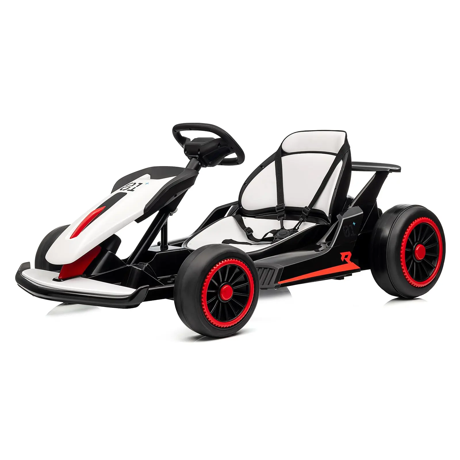【GARVEE】24V Electric Drift Go Kart for Ages 6+, Featuring Dual 200W Motors, 7AH Battery, Drift Function, Electric Pedals, and Safety Belt for Outdoor Racing Fun