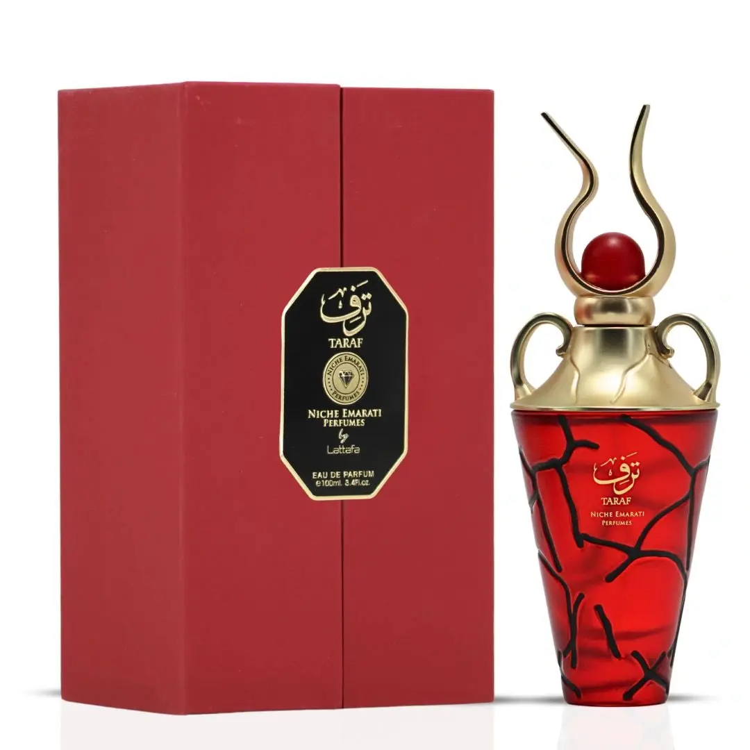 Niche Emarati Taraf Eau De Parfum Spray 100ml (3.4 oz) by Lattafa | A Lush Garden of Midnight Berries & Musk Signature Scent Intense Scent