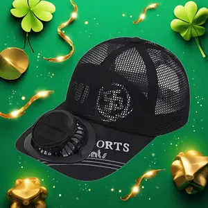 Solar Powered Fan Baseball Cap, USB Rechargeable 3 Speed Cooling Sun Hat Breathable Mesh Design