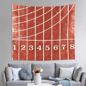 1pc of Red Running Track Tapestry with a Distressed Design, Made from Durable Polyester. Ideal for Gifting, Enhancing Living Room Backgrounds, Concert Settings, Party Supplies, And Decorating a Teenager'S Room, Measuring 51 by 60 Inches