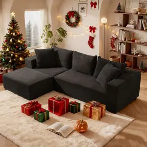 ORHOPUI Modern L-Shaped Modular Combination Sofa Ultra-Soft Foam Lazy Sofa for Living Rooms High Space Utilization No Installation Freely Combine