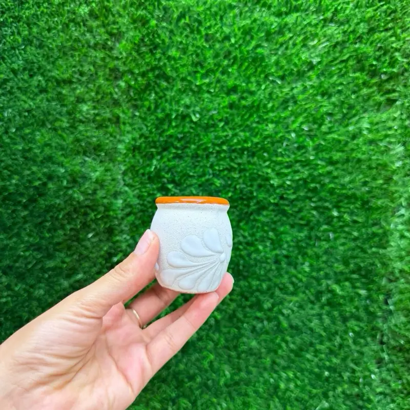 Engove Tequilero Relieve Tarrito Blanco Boca Mamey Sets. (Cielito Lindo).