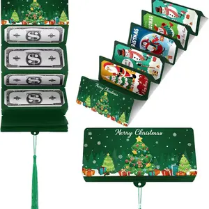 3Pcs Christmas Cash Envelopes with Gift Card Holder, Santa Snowflake Design, Paper, Holiday Party Supplies,Employees and Colleagues Gifts，Black Friday,Father's Day Gifts, Back-to-School Gifts