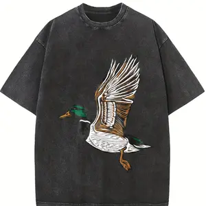 Embroidered Duck Comfort Colors Shirt, Animal Lover Shirt, Embroidery Shirt, Embroidered Gift, Duck Shirt