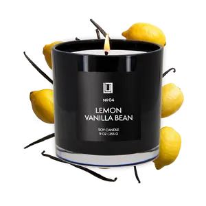 Lemon & Vanilla Bean | Luxury Scented Candle |  9 Oz. Jar