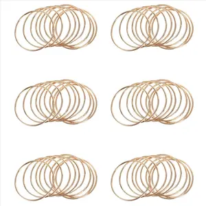 60 Pack 3 Inch Gold Dream Catcher Metal Rings Hoops Macrame Ring for Dreamcatchers and Crafts