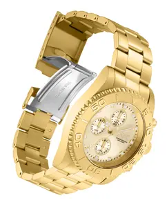 Invicta Men's Gold Chronograph Watch — Pro Diver 43mm — Champagne Dial, Stainless Steel Gold Bracelet, 200M Water Resistant — Authentic, New in Original Box
