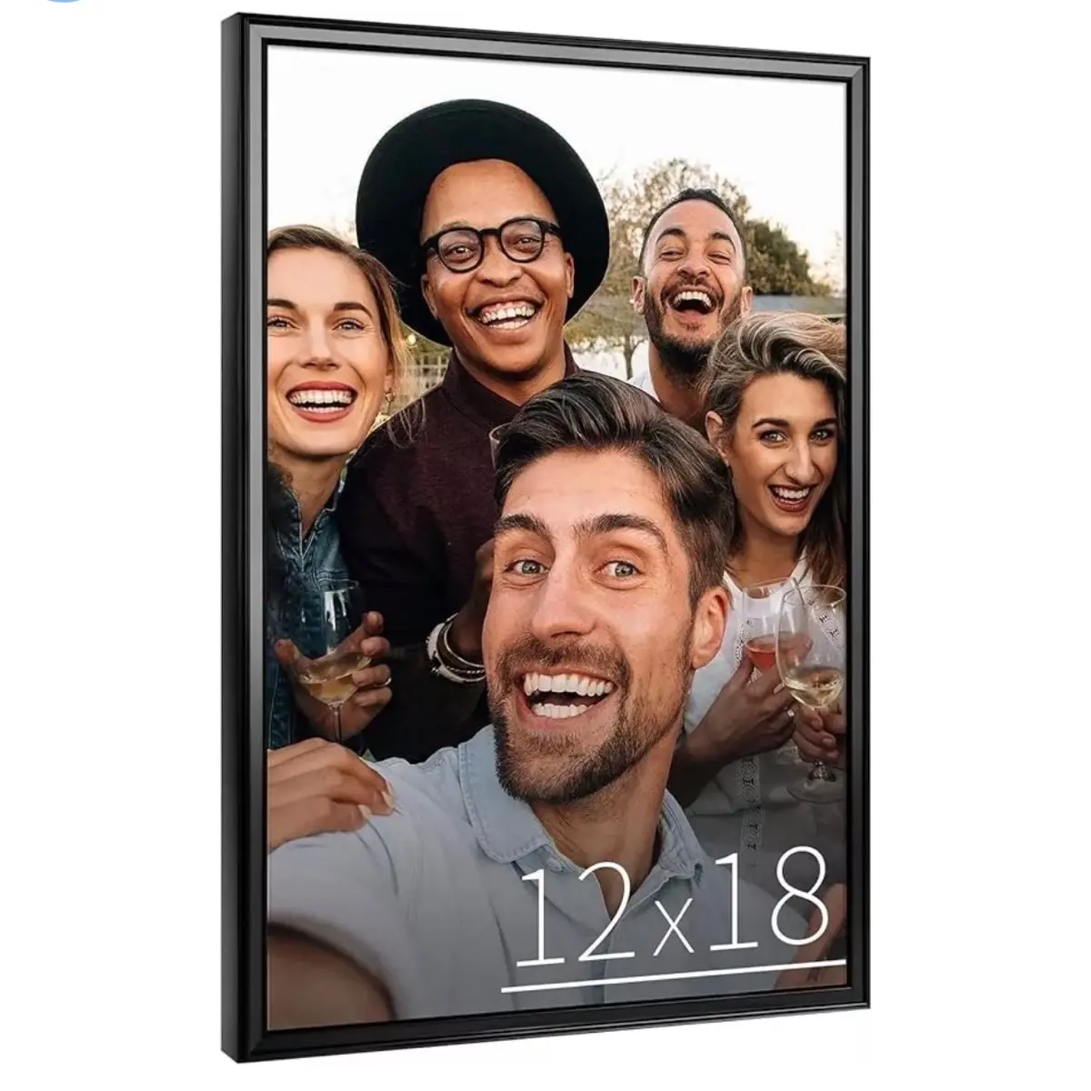 2 PK Anozie 12x18 Picture Frame Black, 12 x 18 Picture Frames with HD Plexiglass Decor Gift Photo Wall Room Poster Pack Memorial