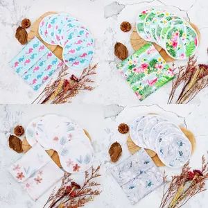 Reusable Organic Nursing Pads Set, Washable Polyester Breastfeeding Inserts for Mothers over 14 Years, Includes Storage Bag