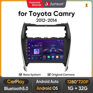 Junsun [2+32GB] Car Radio Stereo for Toyota Camry 2012 2013 2014 Android 15 10 inch HD touchscreen Auto GPS navigation multimedia video player Wireless Carplay