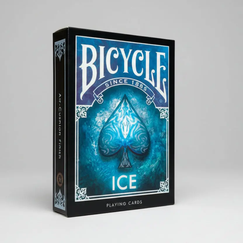 Bicycle Playing Cards Ice Deck Card Set - 12+ Years Audience, Frozen Cyan & Black Design, Gaff Included for Games, Toys, Deck Of Playing Cards, Card Game Sets