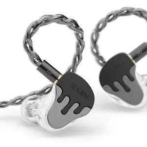 BASN BmasterX Hybrid 6 Driver IEM Earphones with Crystal Clear Sound Noise Isolation Pro for Musicians Audiophiles Detachable Cable Carry Case Musician Stage Studio Earbuds gamingheadset noise cancelling