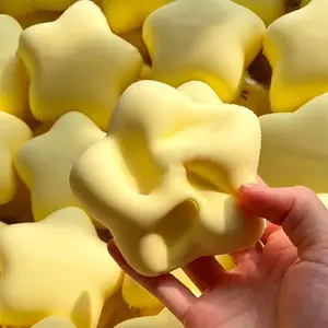 Stress Relief Toy Set, 1/3 Counts Slow-Rebound Star-Shaped Squeeze Toys, Realistic Cake Bread Design, Kawaii Squishies Aromatherapy Gift for Anxiety Relief