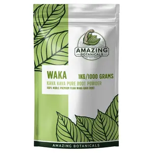 Premium WAKA Kava Kava Powder Tea – 1 Kilo (2.2 Pounds) 100% Noble Fijan Kava Root, WAKA Kava Drink for Relaxation, Promotes a Calm State of Mind - 1 Kilogram