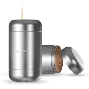 Aluminum Alloy Toothpick Holder Dispenser Storage Container for Home