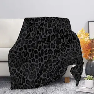 Leopard Print Throw, 1 Count Comfortable Air-conditioned Room Blanket, Warm Nap Throw for Home Office Travel summervibes