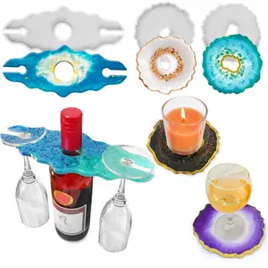 Epoxy Resin Silicone Molds Starter Kit Wine Holder Epoxy Resin Casting Mold Wine Rack Coaster Molds DIY Craft Art