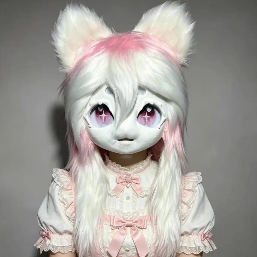 1pc Plush Animal Head Mask, Mask Design, Mask Cosplay, Costume Accessory for Anime Role Play, Transformative Party Wear, Fun Character Dress-Up Gear