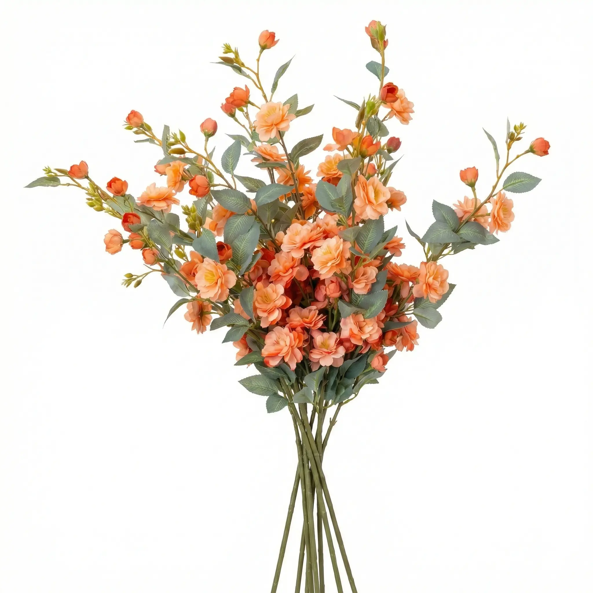4pcs Faux Silk Camellia Decorative Flowers Set - 35.43in Long Stem Fake Branches, Floral Decor for Birthday, Indoor Daily Home Decor Ornaments