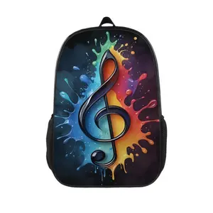 A vibrant, treble-clef-themed music backpack—the perfect choice for concerts and outdoor activities! Sturdy, durable, and spacious enough to hold all your daily essentials.